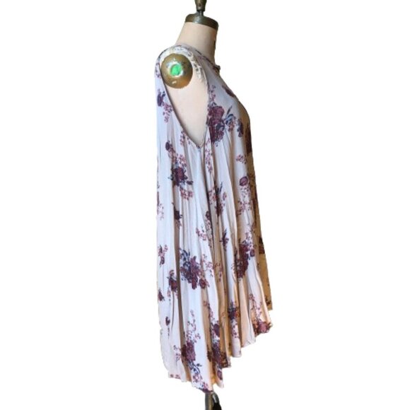 Free People Tree Swing Tunic Top Trapeze Floral Dress Size M - Picture 5 of 16